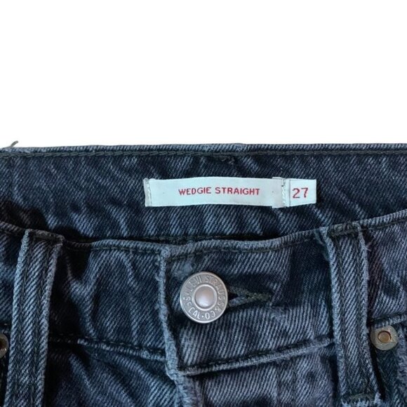 Levi's Wedgie Straight Black Jeans | Sz 27 - Picture 3 of 4